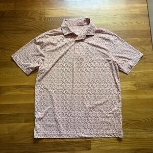 Rhoback Peaches Performance Polo Shirt Men’s Medium White